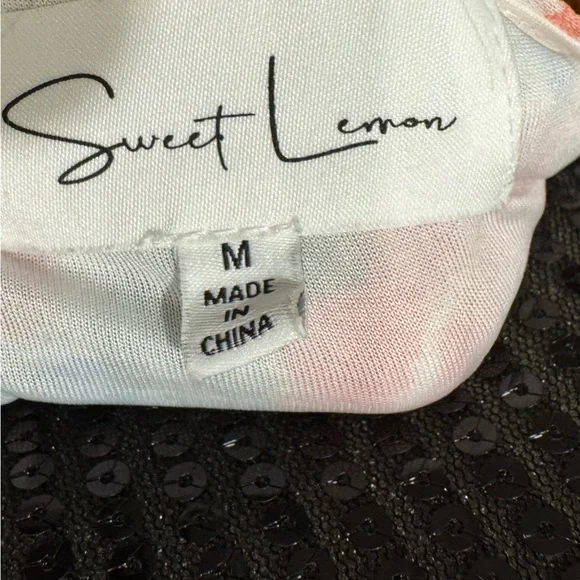 Women’s sweet lemon size medium Floral Puff Sleeve Dress C - Picture 4 of 4